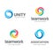 Collection of vector logos for your business. Association, Unity, Team work