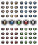 Collection of vector multimedia buttons.
