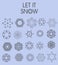 Collection of vector snowflakes