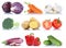 Collection of vegetables bell pepper tomatoes carrots fresh food