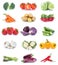 Collection of vegetables carrots tomatoes cucumber bell pepper l