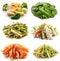 Collection vegetables isolated on white background