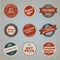 Collection of vintage premium quality labels