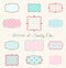 Collection of vintage and shabby chic frames, illustration