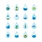 Collection of water drop icons. Vector illustration decorative design