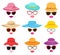 Collection of women`s summer hats