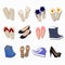 Collection of women\'s summer shoes