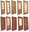 Collection of wooden doors