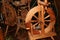 Collection of wooden Spinning wheels