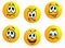 Collection of yellow emoticons
