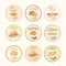 Collections of bakery design elements. Set of bakery icons, logos, labels, badges.