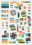Collections of infographics flat design template.
