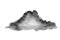 Collections of separate white clouds on a black background have real clouds. White cloud isolated on a black background realistic