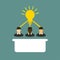 Collective idea icon, vector illustration