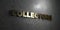 Collectors - Gold text on black background - 3D rendered royalty free stock picture