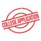 College Application rubber stamp