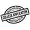 College Application rubber stamp