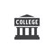 College building vector icon