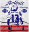 College football graphics for t-shirt,vector graphics