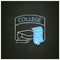 College graduation chalk icon