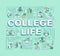 College life word concepts banner