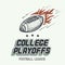 College playoffs hand-drawn illustration