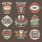 College team American football retro vintage emblems