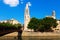 Collegiate Church and Gothic Cathedral from Onyar river. Girona