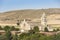 Collegiate church of Santa Maria del Manzano on a summer day, Castrojeriz, Burgos