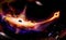 Colliding of two Quasars galaxies with Black Hole in centrum