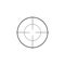 Collimator sight icon. Military sniper rifle target crosshairs