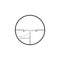 Collimator sight icon. Military sniper rifle target crosshairs