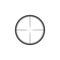 Collimator sight icon. Military sniper rifle target crosshairs