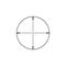 Collimator sight icon. Military sniper rifle target crosshairs