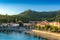 Collioure city and beach at morning in France