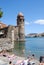 collioure, Colliure, small french village with a fortress in a sunny day of summer.