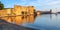 Collioure, France, Royal castle and Old town panorama