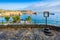 Collioure harbor and city seen from La Glorieta viewpoint in France