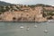 Collioure view in cloudy day