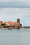 Collioure view in cloudy day