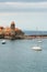 Collioure view in cloudy day