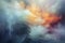 collision of abstract clouds and ethereal mist, creating a dreamy and atmospheric abstract composition
