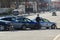 The collision of two cars at the intersection of Nevsky Prospekt and the Fontanka river embankment