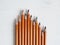 Collor wooden pencils on white background