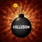 Collusion Report Bomb Showing Russian Conspiracy Or Criminal Collaboration 3d Illustration