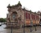 Colmar, 8th august: Covered Market Building with Statue of the Little Winemaker from Old Town of Colmar in Alsace region , France