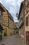 Colmar city, houses and street, France