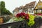 COLMAR, FRANCE - AUGUST 12,2017: la petit venice - view of traditional houses near canal in colmar, alsace, france