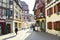 Colmar, France - Beautiful christmas decorated houses. French, ornaments.