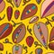 Coloful object style drawing seamless pattern